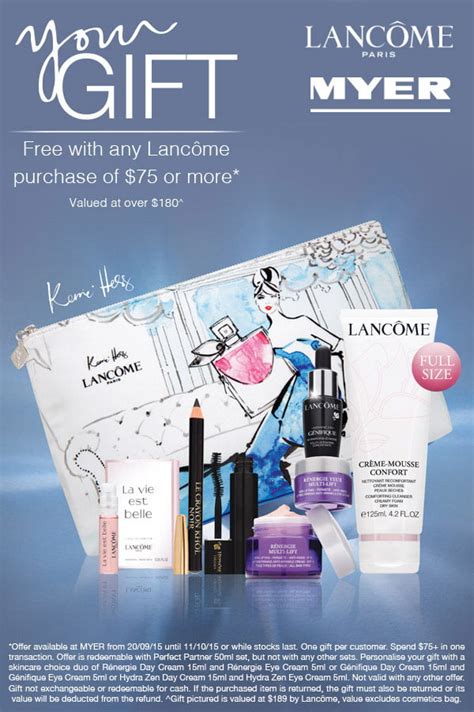 myer lancome bonus gift.